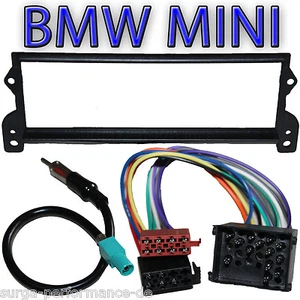 für BMW MINI ONE Cooper S Radio Blende Einbau Rahmen FAKRA Antennen RUND Adapter - Bild 1 von 24