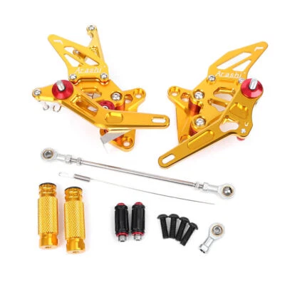 Gold Rearset Rear Footrest Foot Pegs for Suzuki Hayabusa GSX1300R 99-18 Pedal Foto 1 de 4