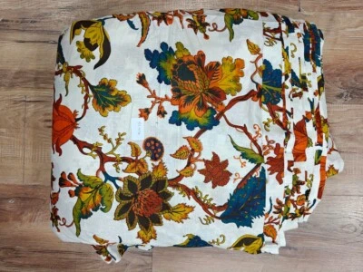 25 Yard Indian Cotton Handmade Print Fabric Sanganeri Hand Block Printed Fabric - Image 1 of 3