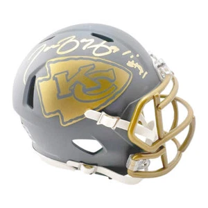 Tamba Hali Signed Kansas City Chiefs Slate Alternate Speed Mini Football Helmet - Picture 1 of 3