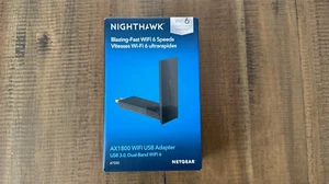 NETGEAR Nighthawk AX1800 Wi-Fi 6 USB 3.0 Adapter - Black A7500-100PAS NEW SEALED - Picture 1 of 8