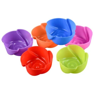 12 pezzi stampo per muffin rosa tazza budino gelatina gel stampo per torte zucchero stampo artigianale - Foto 1 di 11