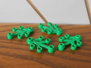 GREEN 4x3 plant section, leaf, leaves, flower genuine LEGO spare parts 2423 x4 - Picture 1 of 3