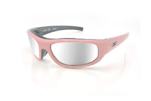 Icicles Sun Rider Mirror Lens Sunglasses with Pink Frame