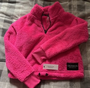 Calvin Klein Fleece Pink Coats, Jackets 