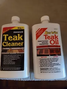 STAR BRITE TEAK CLEANER &  TEAK OIL 32 OZ EACH  ( PART # 81432  & 81632) - Picture 1 of 1