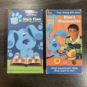 Vintage Nick JR Blue’s Clues VHS Lot Story Time Blue’s Discoveries - Picture 1 of 5