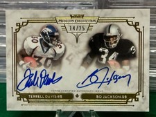 2013 Topps Museum Collection Terrell Davis Bo Jackson Dual On Card Auto /25