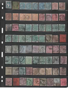 INDIA 1840-1899 QUEEN VICTORIA VALUABLE COLLECTION 105 STAMPS UNCKECKED, 1865 8a