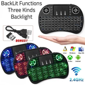 2.4GHz Wireless Mini Keyboard Remote Control Touchpad Smart TV Android TV Box PC - Picture 1 of 12