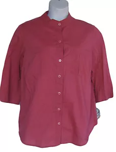 STYLE & CO WOMAN Size 16W Pink Cotton Shirt NWT - Picture 1 of 3