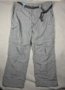 Columbia Pants Men 40x30 Gray Convertible Silver Ridge Hiking OmniShade Gray New - Picture 1 of 10