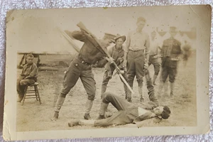 Antique Military Photo Postcard WW1 WWII Picture of Soldiers Unused Mail Card - Picture 1 of 4