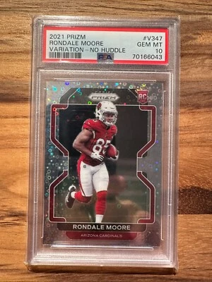 2021 Prizm Rondale Moore Variation-No Huddle PSA 10 GEM MINT PSA # 70166043 - Image 1 of 4
