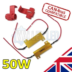 2 x 50w LED Error Cancelers Crimp on - Error Free - Canbus Safe - Bild 1 von 1
