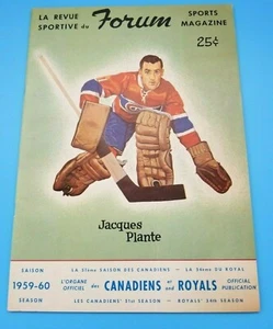 PROGRAMA FINAL COPA STANLEY - 1959 1960 JUEGO 1 TORONTO @ MONTREAL CANADIENS RARO - Imagen 1 de 5