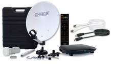 Schwaiger Camping Satellitenanlage- Mobile HDTV SAT-Anlage 12V/230V im Koffer,