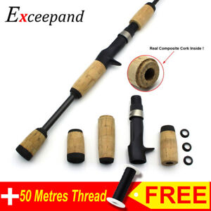 Composite Cork Casting Fishing Rod Handle Rod Building or Repair Split Grip Kit