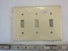 3-Gang Toggle Switch Metal Wall Plate, New