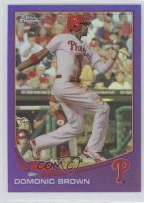 2013 Topps Chrome Retail Purple Refractor Domonic Brown #215 - Image 1 of 2