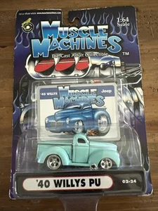 2002 Muscle Machines '40 Willys PU Diecast 1:64 Funline Vehicle 02-24 - Picture 1 of 5
