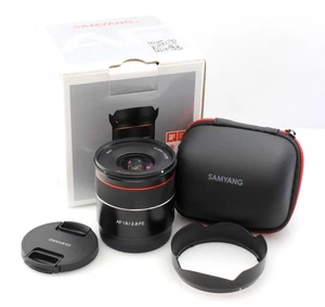 Lente principal Samyang AF 18 mm F/2,8 FE en caja - Montaje Sony FE - Excelente estado - Imagen 1 de 5