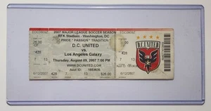 David Beckham MLS Debut Ticket Stub - D.C. United vs LA Galaxy - 8.9.2007 - Rare - Bild 1 von 2
