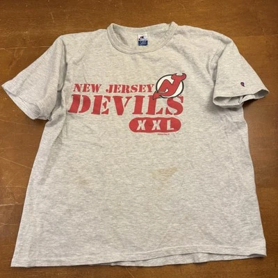 Camisa DE COLECCIÓN New Jersey Devils Para Hombres XL Gris Pullover NHL Hockey Años 90 Campeón Foto 1 de 4