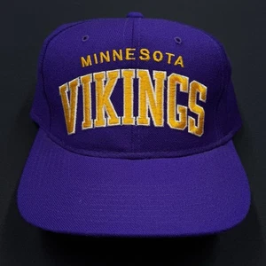 Vintage Minnesota Vikings Hat Cap Snapback NFL Football 90s Starter Arch Wool - Picture 1 of 8