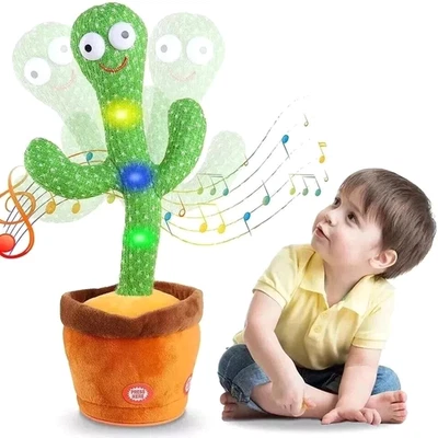 Juguete de peluche interactivo Dancing Cactus Repeat Talk Sing Glow para niños Foto 1 de 4