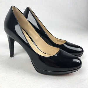 Cole Haan Air Lack Leder Pumps quadratische Zehenpartie High Heels 9 schwarz klassisch - Bild 1 von 10