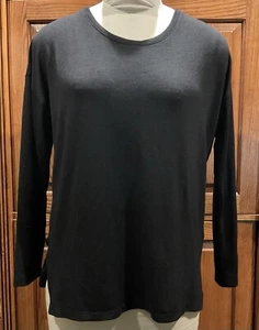 Banana Republic Stretch Black Tunic Shirt Womens 3/4 Sleeve Sz. M - Picture 1 of 7