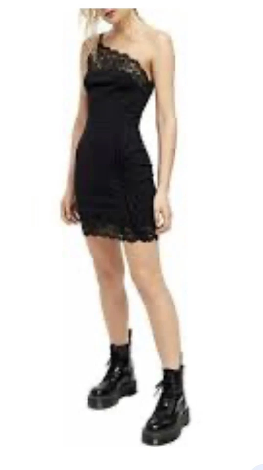 People Premonitions Bodycon Dress Black Size M 11270