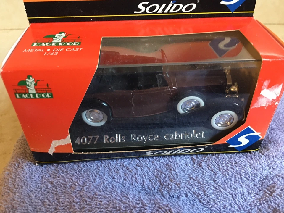 Solido 4077 Rolls Royce Cabriolet Diecast Car : Brown -1:43 scale - Image 1 of 1
