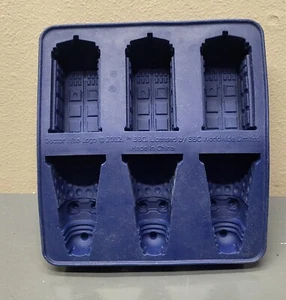 Doctor Dr Who Tardis And Dalek ice cube Tray and Chocolate Mold Silicone tray - Picture 1 of 2