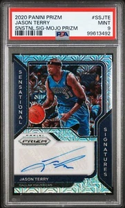 Panini Prizm Sensational Signatures 2020 Jason Terry Mojo Prizm! PSA 9! WOW (AU) - Imagen 1 de 2