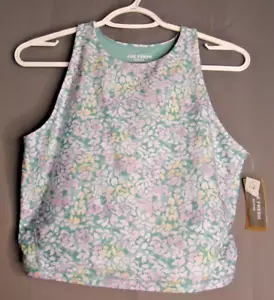 Camiseta sin mangas Joe Fresh Active Wear Longline corta para mujer talla grande multicolor floral - Imagen 1 de 6
