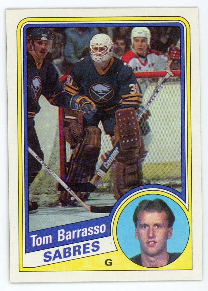 1984-85 Topps Tom Barrasso Rookie RC #14 NM Sabres - Image 1 of 1