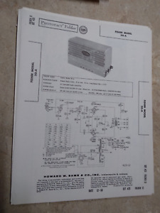 FISHER 20-A TUBE POWER AMPLIFIER - SCHEMATIC & PARTS ID - SAMS PHOTOFACT 423/12