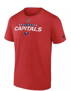NHL Washington Capitals Men’s Prime Authentic Pro Red T-Shirt XL New Fanatics - Picture 1 of 2