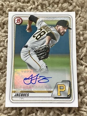 Joe Jacques 2020 Bowman Auto #PA-JJ Pittsburgh Pirates - Image 1 of 4