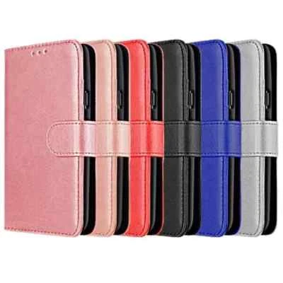 Leather Flip Folding Wallet Phone Case Cover For Samsung S25 S24 S23 S22 S21 S20 - Image 1 of 4