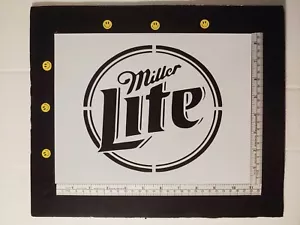 Miller Lite Light Beer Round 11" x 8.5" Custom Stencil FAST FREE SHIPPING - Picture 1 of 2