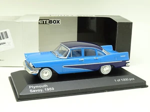 WhiteBox 1/43 - Plymouth Savoy Azul Y Negra 1959 - Imagen 1 de 1