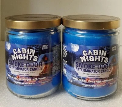 Vela tarro Smoke Odor Exterminator 13 oz, juego de dos velas noches de cabina. Foto 1 de 2
