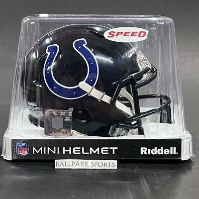 Indianapolis Colts Speed Mini Capacete Riddell NFL Licenciado PRETO ALTERNATIVO Novo! - Imagem 1 de 4