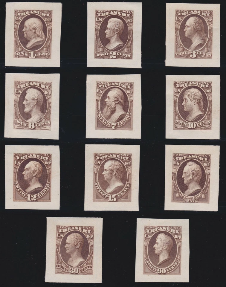 US O72P2-O82P2 Treasury Department Roosevelt Die Proofs 1 of 85 XF-Gem SCV $1100 - Image 1 of 1