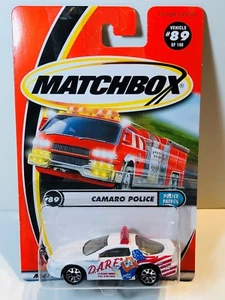 MATCHBOX MB89/59 CAMARO Z-28 POLICE WHITE "D.A.R.E." w/ 10 SPOKE FLOWER WHEELS - Picture 1 of 1