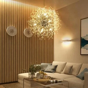 Firework 8-Bulb Crystal Chandeliers Dandelion Chandelier Light Pendant Modern - Picture 1 of 10