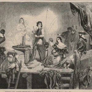 Madagascar Foulepointe Ecole industrielle Madone - Gravure de presse 1861 - Picture 1 of 2